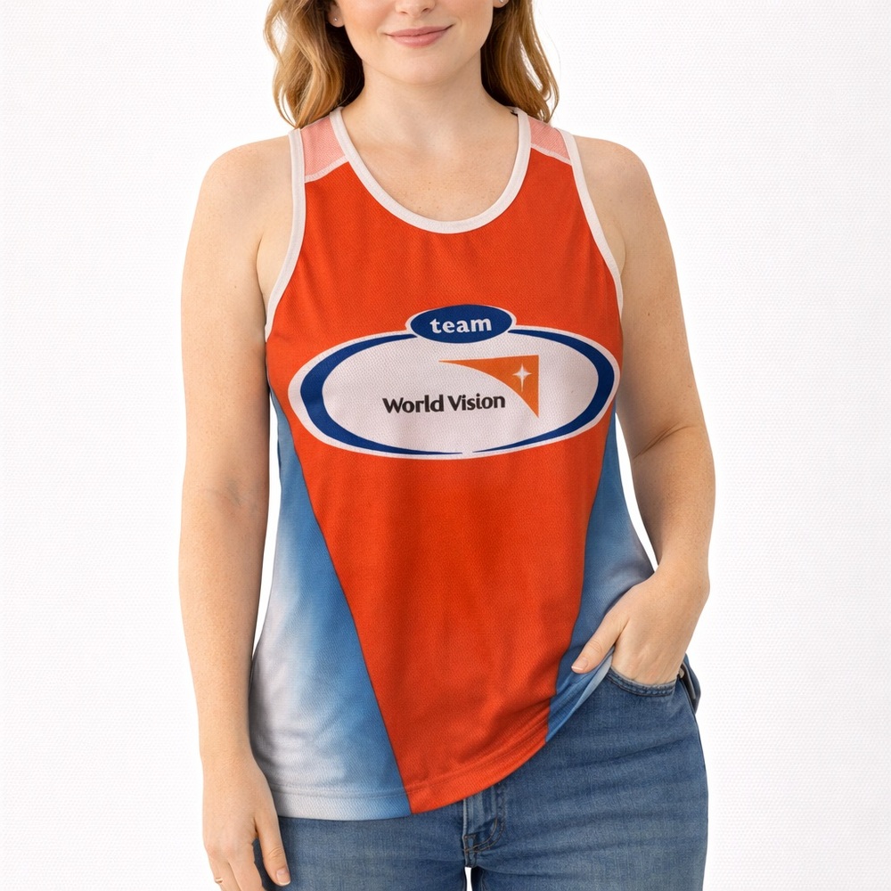 Women's World Vision Running Team Tank Top Small